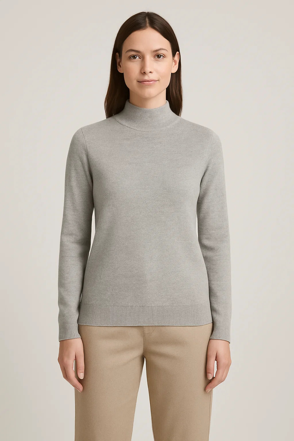 Alina – Feinstrickpullover mit Stehkragen